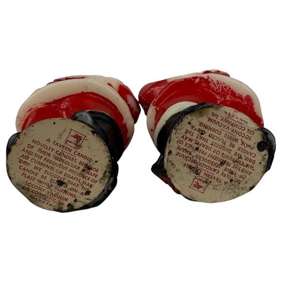 2 Vintage Santa Claus Wax Candle Figures By Tavern 4.5” Tall Christmas Novelty 2 - Picture 6 of 11